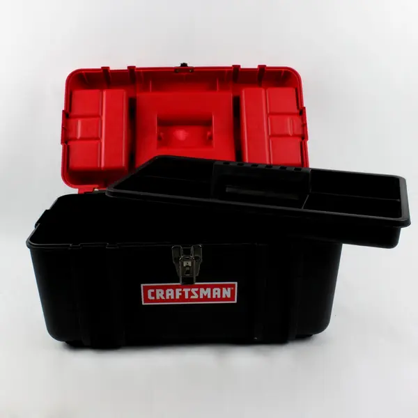 Craftsman Portable Toolbox Black Red Plastic 16W x 8D x 9.25H