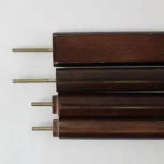 Lot of 6 Vintage Dark Wood Furniture Parts Salvaged Repair Restoration
