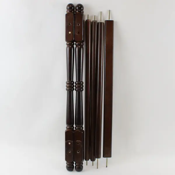 Lot of 6 Vintage Dark Wood Furniture Parts Salvaged Repair Restoration