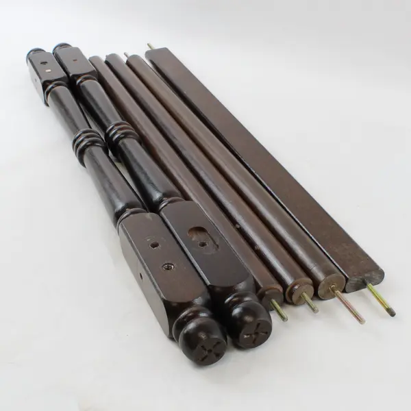 Lot of 6 Vintage Dark Wood Furniture Parts Salvaged Repair Restoration