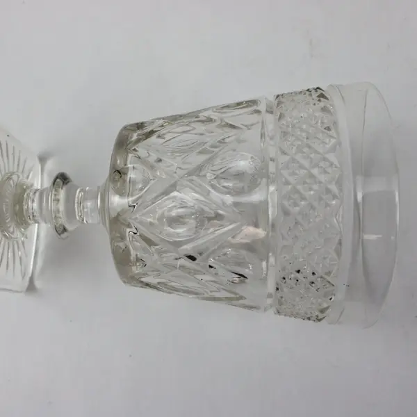Set of 2 Vintage Imperial Glass Cape Cod Wafer Stem Water Goblets