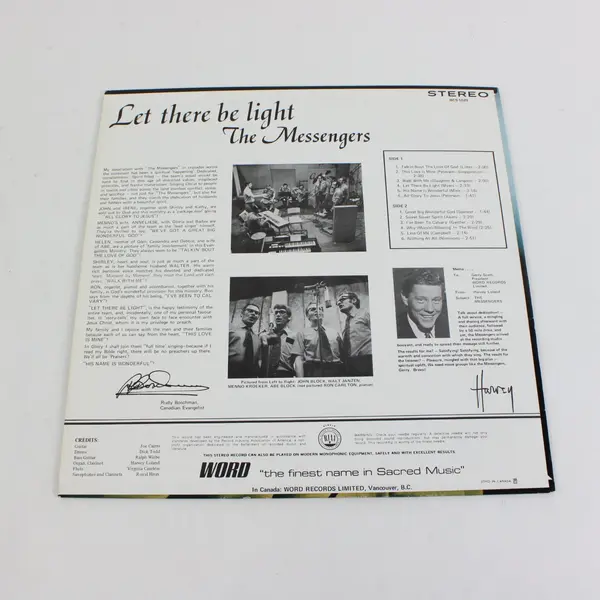 The Messengers Let There Be Light Word WCS 5529 12" Vinyl LP