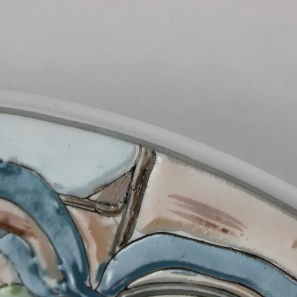 Hand-Painted Ceramic Grapevine Decorative Display Plate 10in Not For Food Use