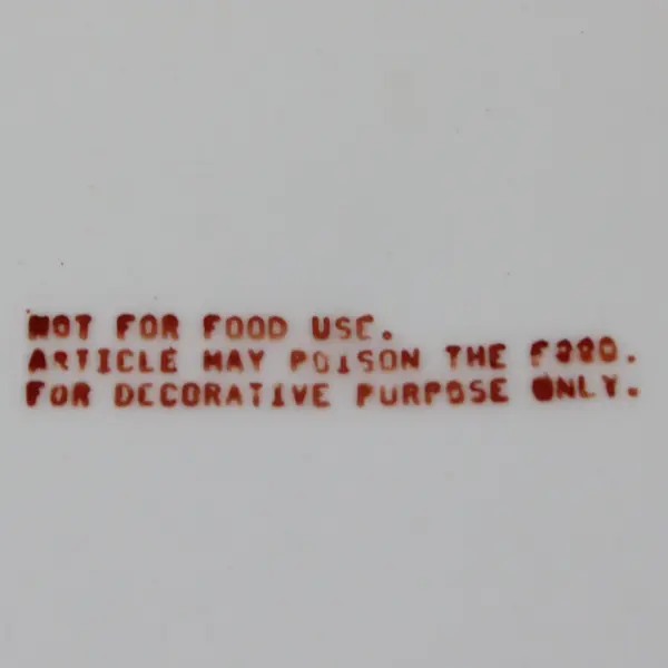 Hand-Painted Ceramic Grapevine Decorative Display Plate 10in Not For Food Use