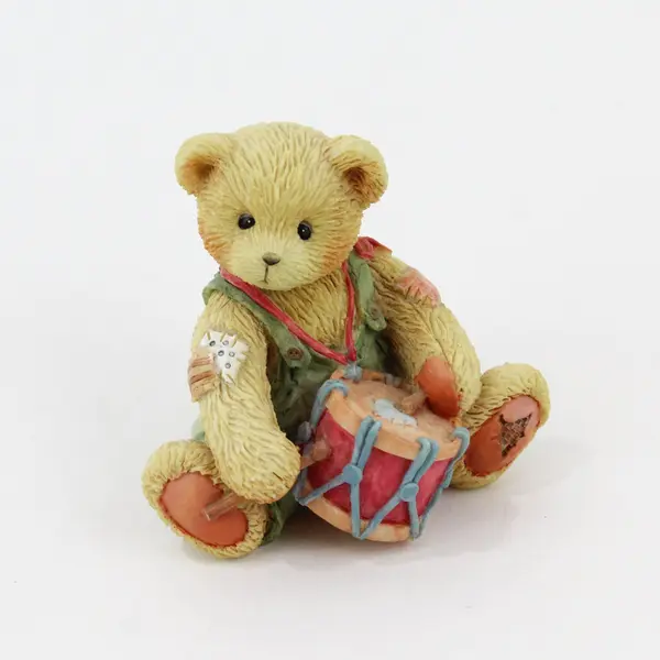 1994 Enesco Cherished Teddies Ronnie Drum Figurine Priscilla Hillman 912905