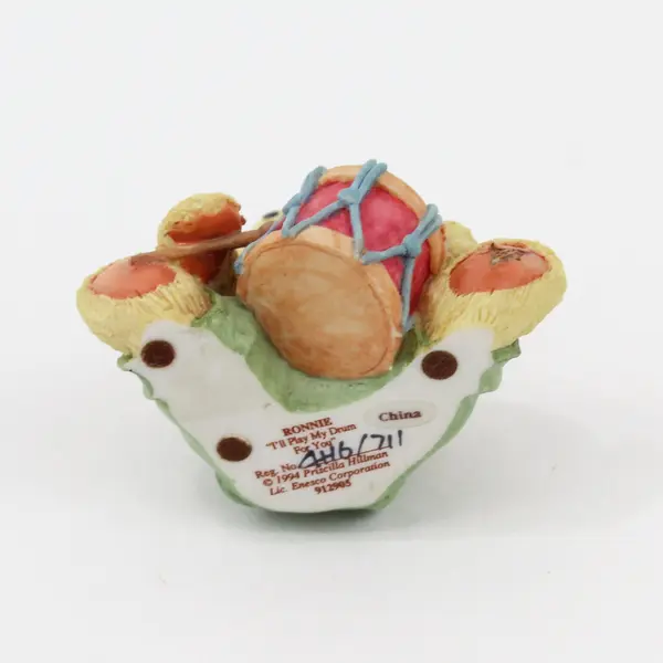 1994 Enesco Cherished Teddies Ronnie Drum Figurine Priscilla Hillman 912905