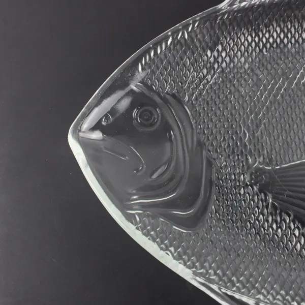Vintage Clear Glass Fish Platter 15" Ovenproof Serving Dish