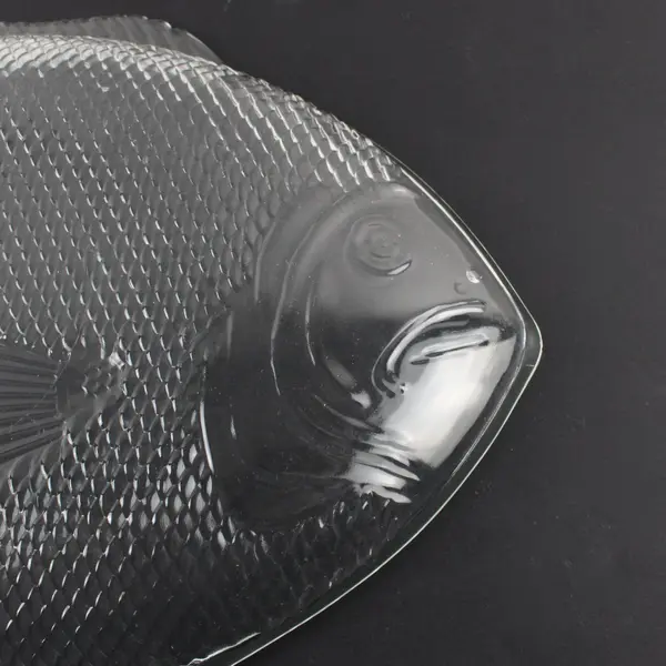 Vintage Clear Glass Fish Platter 15" Ovenproof Serving Dish