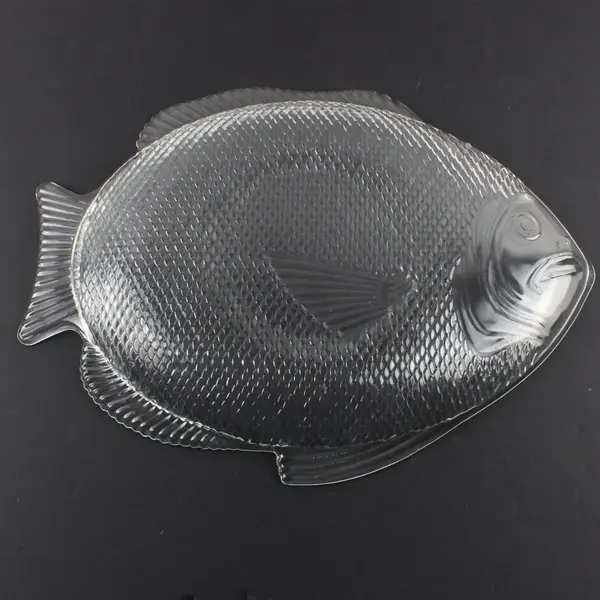 Vintage Clear Glass Fish Platter 15" Ovenproof Serving Dish