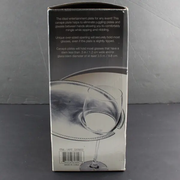 8pc Silver-Tone Lacquered Canapé Plates Set 6in MPN 320900