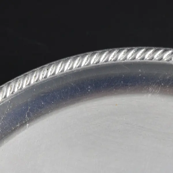 8pc Silver-Tone Lacquered Canapé Plates Set 6in MPN 320900