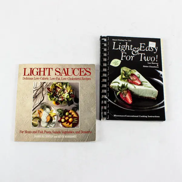 Lot of 2 Light & Easy for Two! Lee Harvey & Light Sauces Barry Bluestein