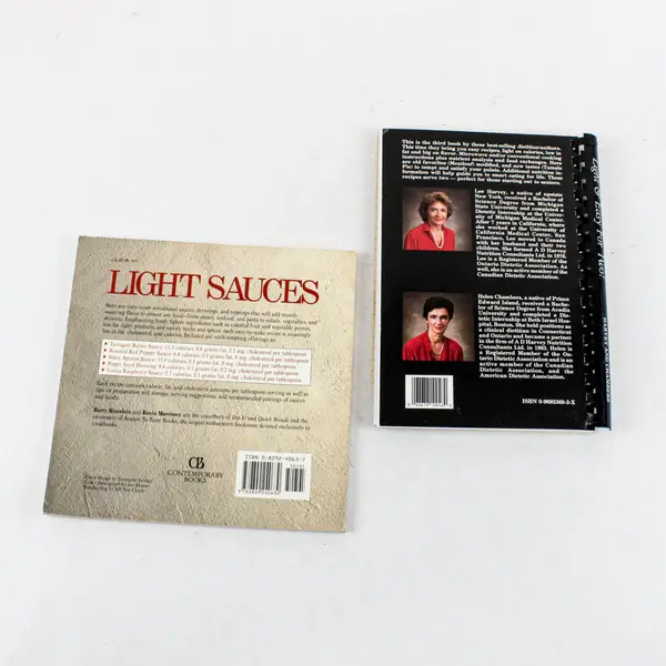 Lot of 2 Light & Easy for Two! Lee Harvey & Light Sauces Barry Bluestein