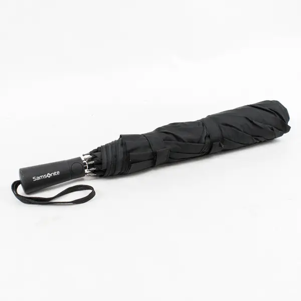 Samsonite Compact Travel Umbrella Auto Open Close Black With Sleeve