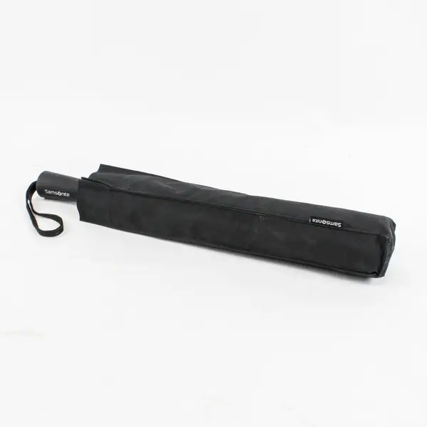 Samsonite Compact Travel Umbrella Auto Open Close Black With Sleeve