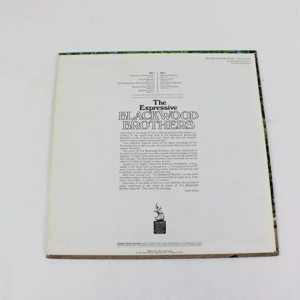 Blackwood Brothers Quartet Sheltered In The Arms of God LP Record CAS 2446