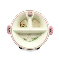 Vintage Little Bo Peep Child's Food Warming Plate Hot Water