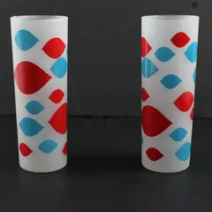 Lot of 2 VTG 60s Dairy Queen Frosted Tom Collins Iced Tea Highball Tumblers