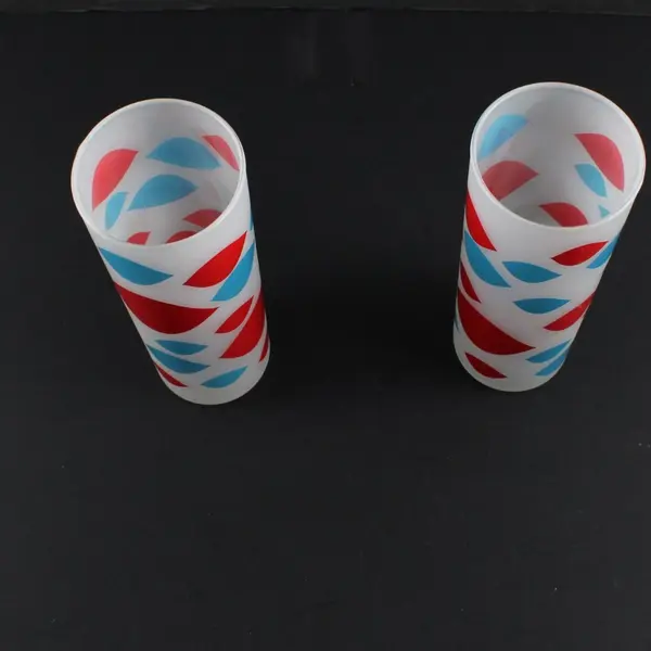 Lot of 2 VTG 60s Dairy Queen Frosted Tom Collins Iced Tea Highball Tumblers