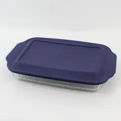 Pyrex 233-S 3 Qt Clear Glass Casserole Dish Plastic Lid Carrying Bag