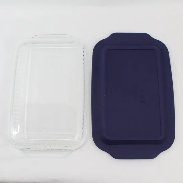 Pyrex 233-S 3 Qt Clear Glass Casserole Dish Plastic Lid Carrying Bag