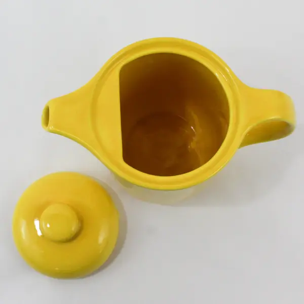 Waechtersbach W. Germany Fun Factory Buttercup Yellow Porcelain Coffee Pot & Lid