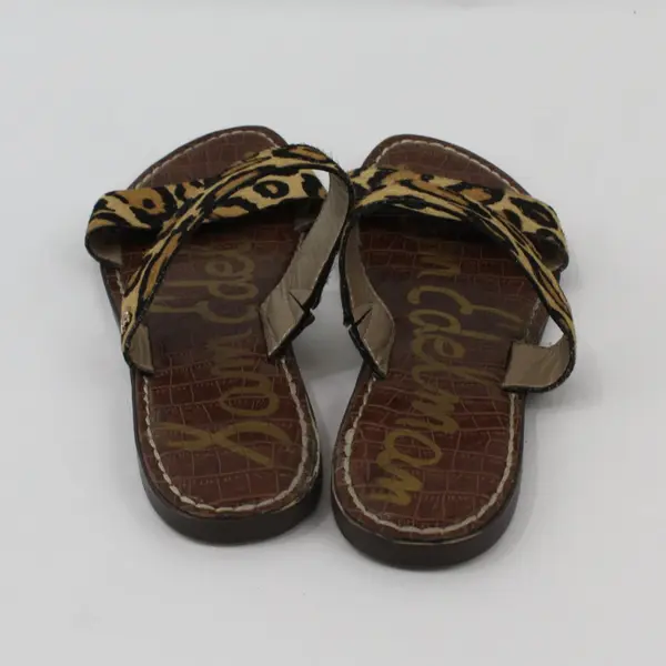 Sam Edelman Jaguar Print Dyed Haircalf Sandals Women's Size 8.5