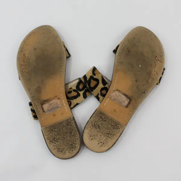 Sam Edelman Jaguar Print Dyed Haircalf Sandals Women's Size 8.5
