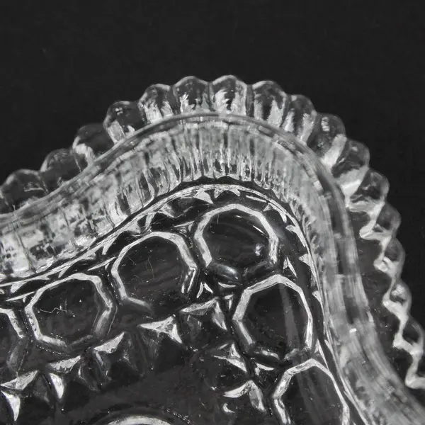 Vintage ALCO Pair of 2 Square Crystal Trinket Boxes Jewelry Keepsake 2.5"