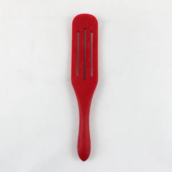 Lot of 4 Red Silicone Kitchen Utensils Spurtle Spatula, One Slotted Fiesta