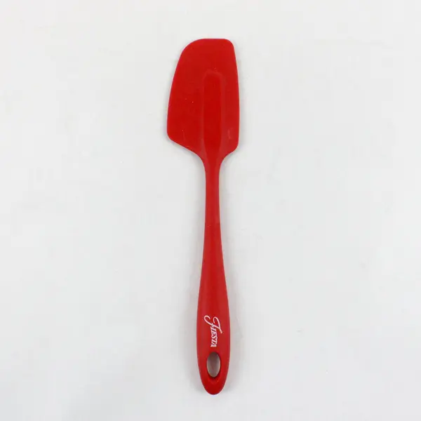 Lot of 4 Red Silicone Kitchen Utensils Spurtle Spatula, One Slotted Fiesta