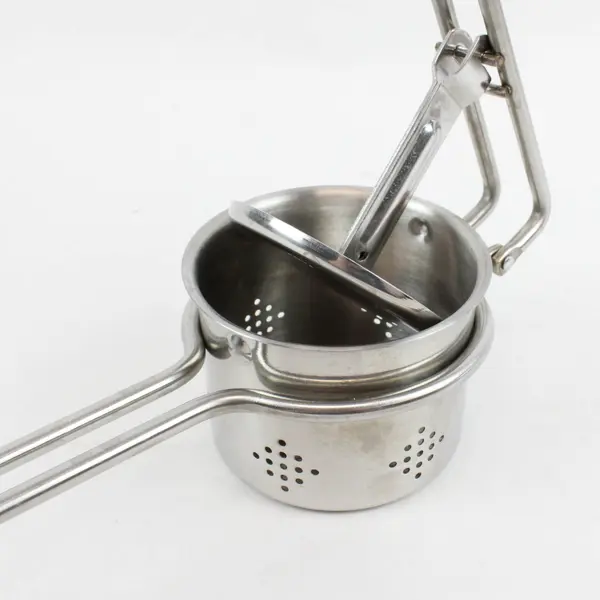 Lot of 2 Kitchen Tools Stainless Steel Potato Ricer and Scoop