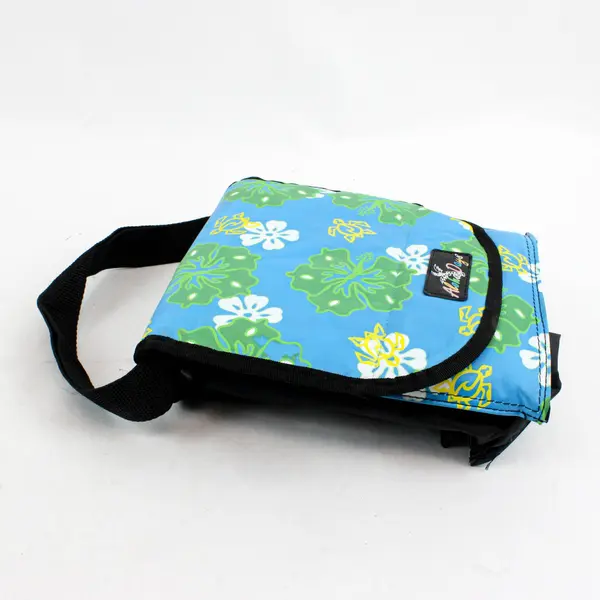 Aloha Days Insulated Lunch Bag Cooler Tote Blue Floral Sea Turtle