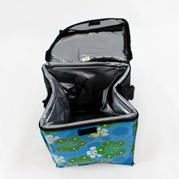 Aloha Days Insulated Lunch Bag Cooler Tote Blue Floral Sea Turtle
