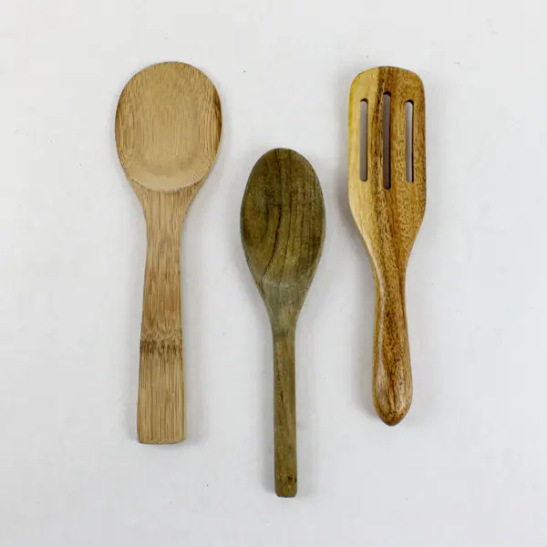Lot of 8 Assorted Wooden Kitchen Utensils Spoons Spatulas 1 IKEA-Marked Piece
