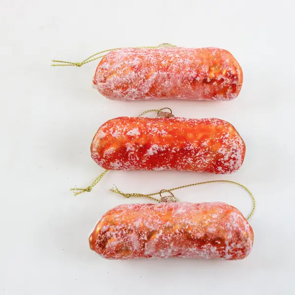 Pink Sky 2025 Set of 3 Baking Spirits Bright Glass Ornaments Boxed