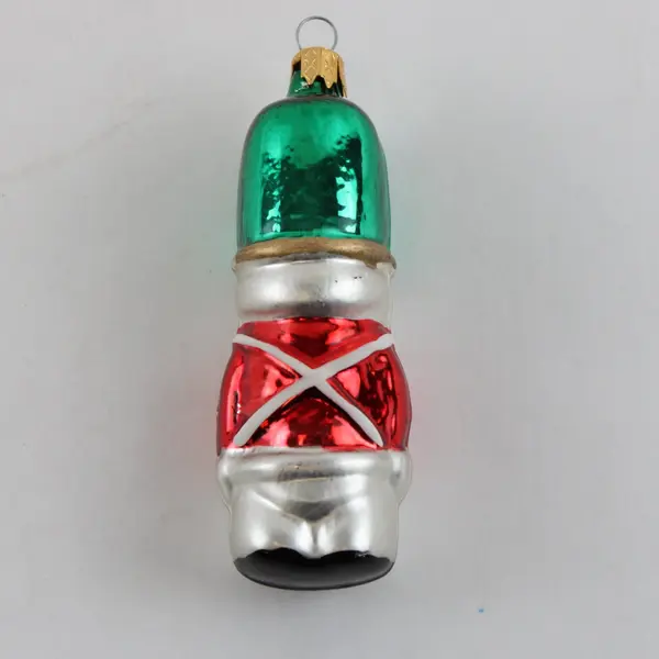 Target Vintage 3.5in Glass Toy Soldier Ornament Red Coat Green Hat
