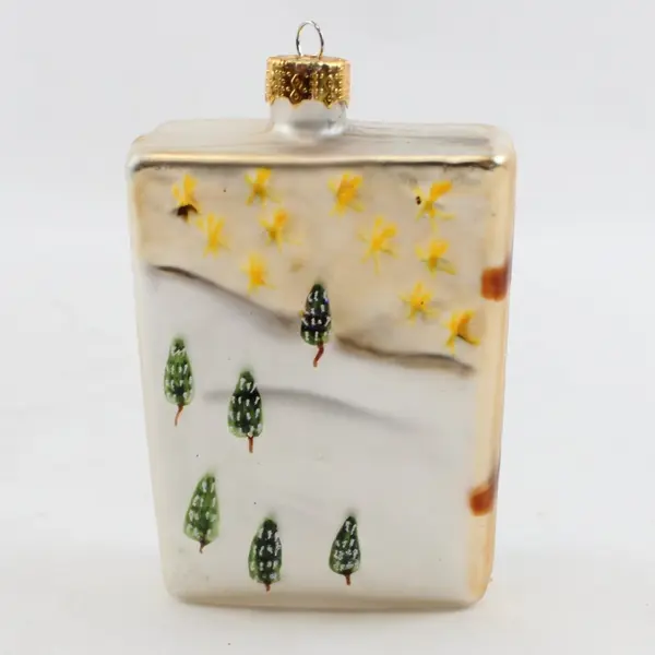 VTG Christopher Radko Santa Christmas Story Postcard Design Hand Blown Glass