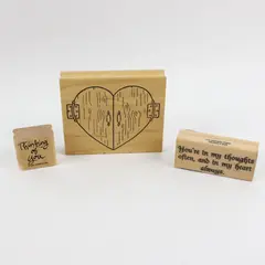 Lot of 3 Rubber Wood Stamps Stampin' Up Great Impressions Artistic Stamp