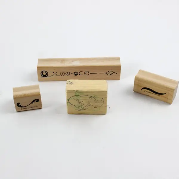 Lot of 8 Rubber & Wood Stamps Assorted Themes Brands Sizes