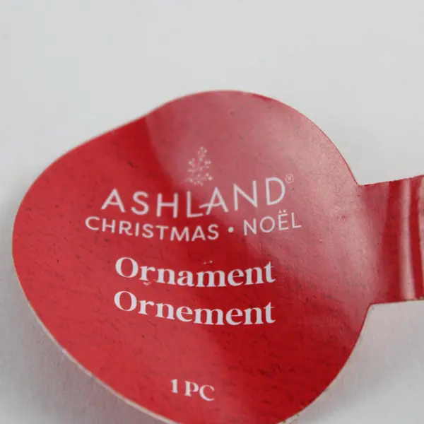 Vintage Ashland Christmas Ceramic Snowman Ornament Tagged 3.5in Chip