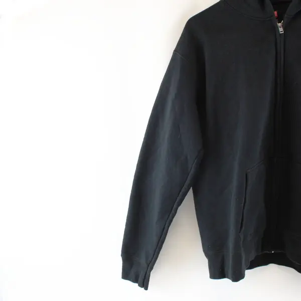 Hanes Black Zip-Up Hoodie Women's Medium