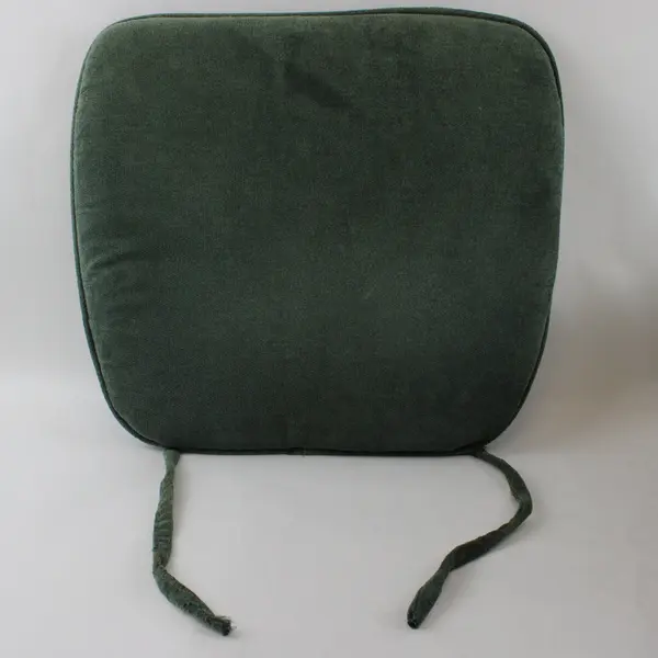 Lot of 6 Unbranded Green Tie-On Chair Cushions Seat Pads 16x16