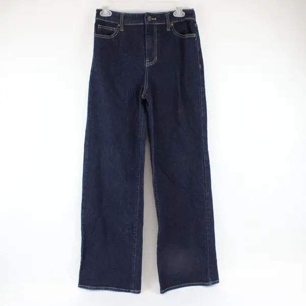 No Boundaries Women's Dark Wash Wide Leg Stretch Waist Jeans Sz S 4-6