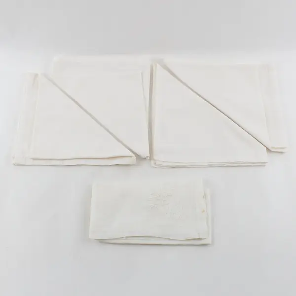 Lot of 23 VTG White Off-White Table Linens DIY Crafting Upcycling FLAWED