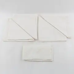 Lot of 23 VTG White Off-White Table Linens DIY Crafting Upcycling FLAWED