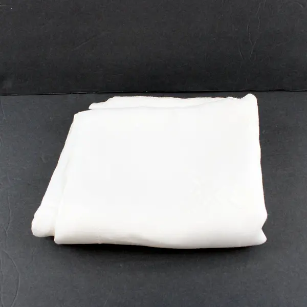 Lot of 4 White Embroidered and Damask Rectangular Tablecloths FLAWED