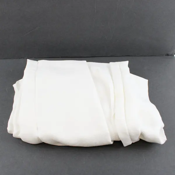 Lot of 4 White Embroidered and Damask Rectangular Tablecloths FLAWED