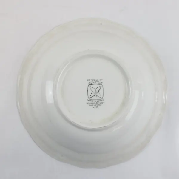 Vintage Sears Federalist A298 White Ironstone Vegetable Bowl 9.5"