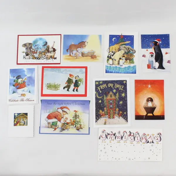 Ling Design Lot of 11 Christmas Greeting Cards Assorted Religious/General